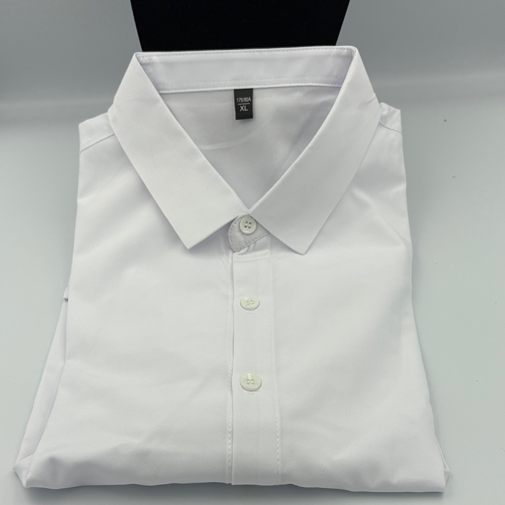 Elegant White Dress Shirt for Men